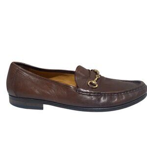 Cole Haan Ascot II Loafers Brown Leather with Gold Horsebit Men's Size 9 W